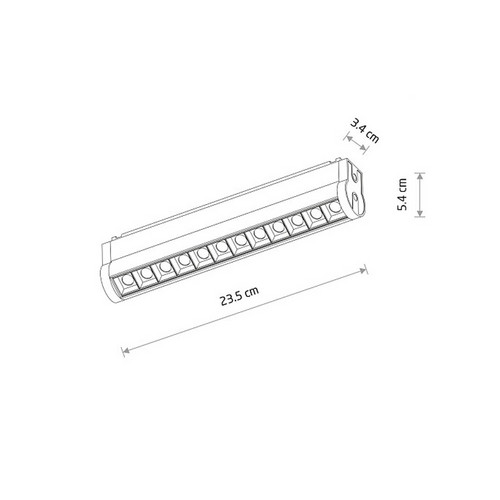 Трековый магнитный светильник Nowodvorski Focus Swing Led Black 11311
