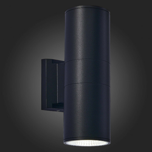 SL074.401.02 Светильник уличный настенный ST-Luce Черный/Черный LED 2*8W 4000K TUBO