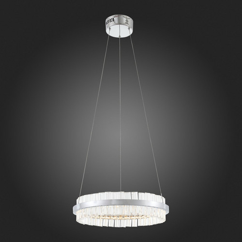 SL383.103.01 Светильник подвесной ST-Luce Хром/Хром, Прозрачный LED 1*34W 3000K CHERIO