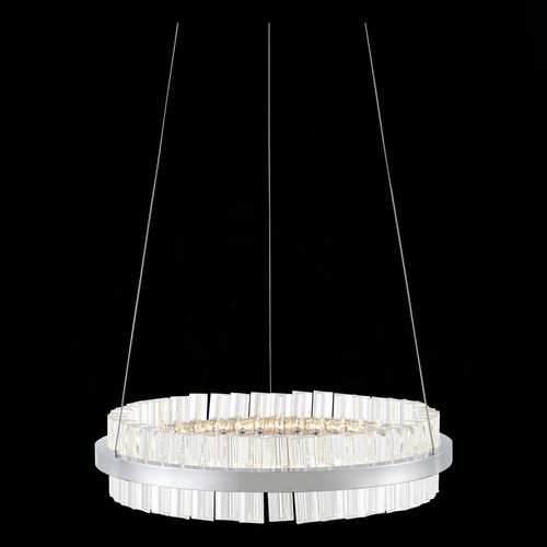 SL383.103.01 Светильник подвесной ST-Luce Хром/Хром, Прозрачный LED 1*34W 3000K CHERIO