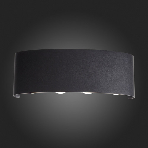 SL089.401.08 Светильник уличный настенный ST-Luce Черный кварцевый LED 8*1W 4000K BISELLO