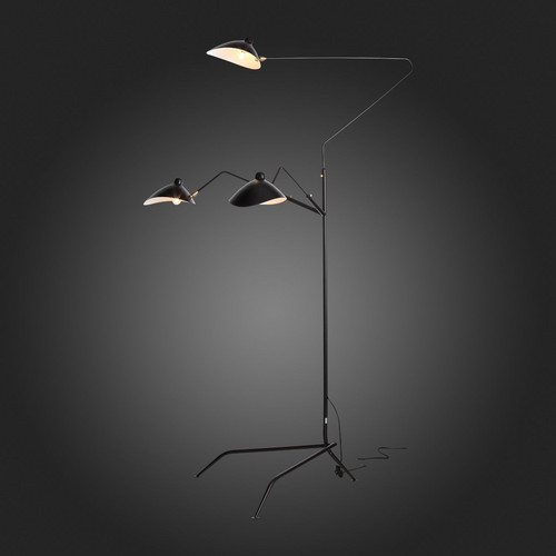 SL305.405.03 Торшер ST-Luce Черный/Черный, Белый E27 3*60W SPRUZZO