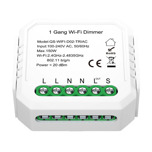 ST9000.500.01C WI-FI реле 1 канал,250W, IP20, L46xW46xH18, 230V, Белый AROUND