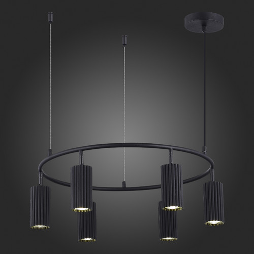 SL1213.403.06 Светильник подвесной ST-Luce Черный/Черный GU10 6*5W 4000K KENDO