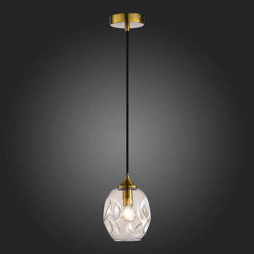 SL1188.303.01 Подвес ST-Luce Латунь/Коньячный E14 1*40W IDESIA