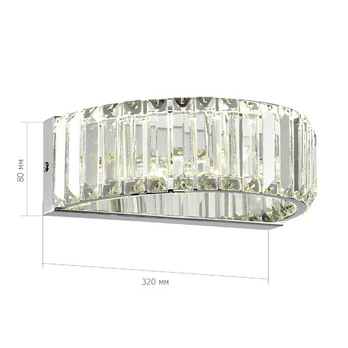 SL1622.101.01 Светильник настенный ST-Luce Хром/Прозрачный LED 1*13W 4000K TIVOLI