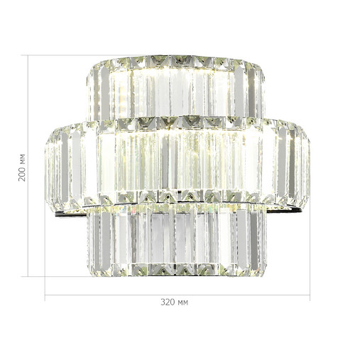 SL1622.111.01 Светильник настенный ST-Luce Хром/Прозрачный LED 1*21W 4000K TIVOLI