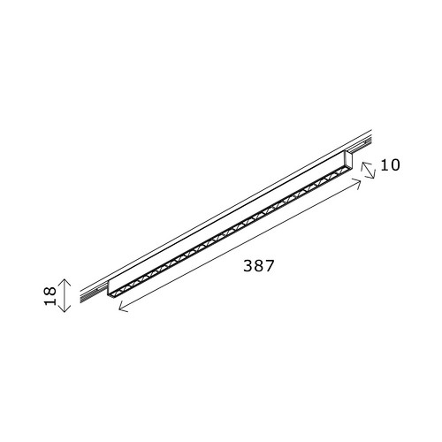 ST666.446.20 Магнитный трековый светильник Черный LED 1*20W 4000K 1 060Lm Ra>90  IP20 L387xW10xH18 2 SUPER5