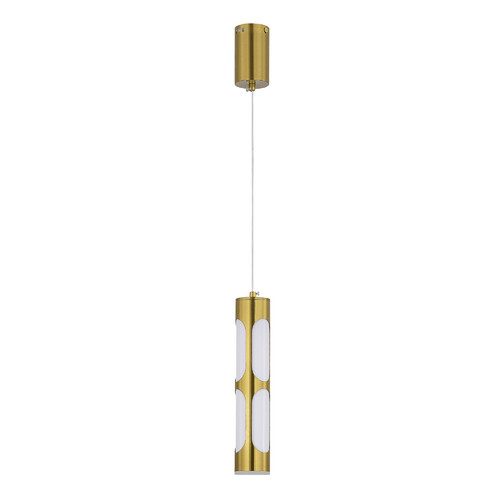 SL6237.303.01 Светильник подвесной ST-Luce латунь/белый LED 1*6W 4000K DALLAMOS