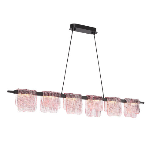 SL6021.403.36 Светильник подвесной ST-Luce черный/розовый LED 1*36W 3000K VOILE