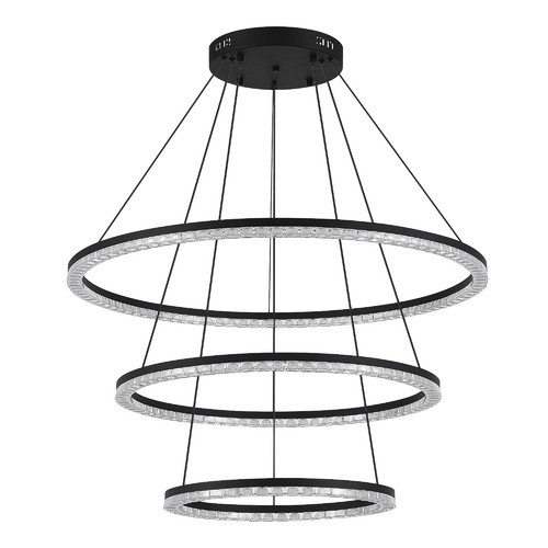 SL1018.403.03 Светильник подвесной ST-Luce черный/прозрачный LED 1*130W 4000K EUCLIDICS