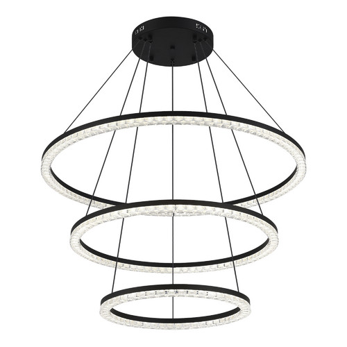 SL1018.403.03 Светильник подвесной ST-Luce черный/прозрачный LED 1*130W 4000K EUCLIDICS