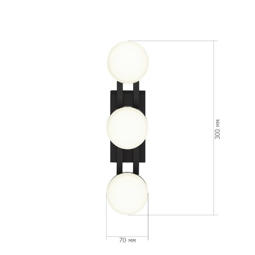 SL6610.401.03 Светильник настенный ST-Luce черный/белый LED 1*6W 4000K MONRO