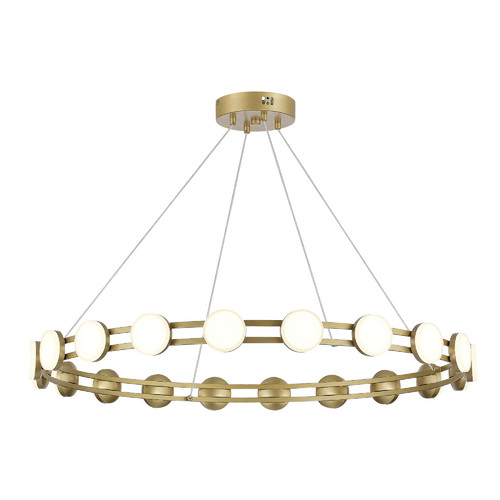 SL6610.203.20 Светильник подвесной ST-Luce золотистый/белый LED 1*40W 4000K MONRO