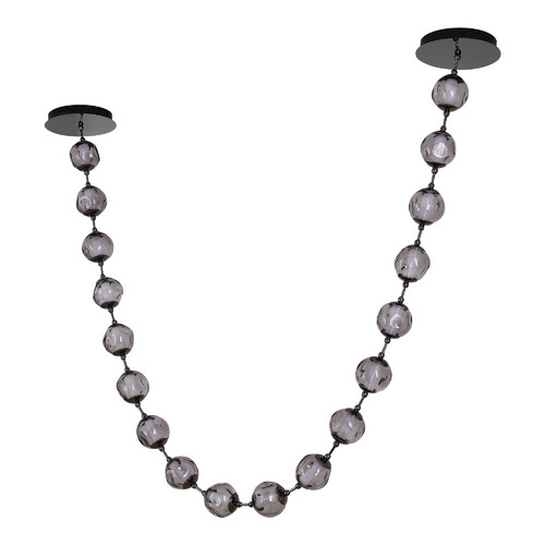 SL6520.403.18 Светильник подвесной ST-Luce черный жемчуг/прозрачно-дымчатый LED 1*90W 4000K HELMI