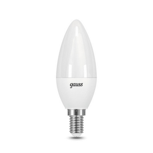 103101207 Лампа Gauss LED Свеча E14 6.5W 550lm 4100К 1/10/50