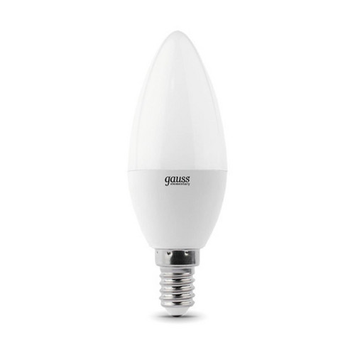 33138 Лампа Gauss Elementary Свеча 8W 560lm 6500K Е14 LED 1/10/100