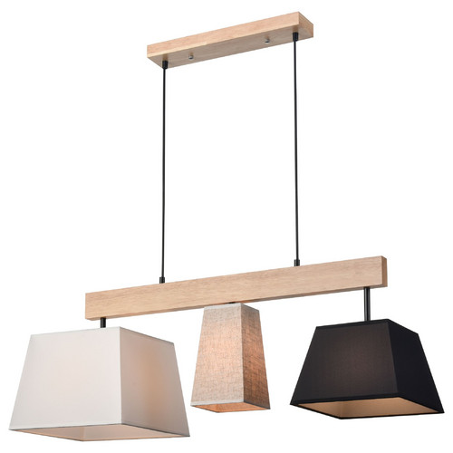 267-713-03 VELANTE Деревянный стиль светильник подвесной, E27, 3x40W