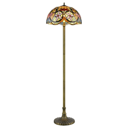 818-805-03 VELANTE Стиль Tiffany светильник напольный, E27, 3x60W