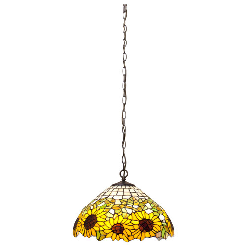 821-806-02 VELANTE Стиль Tiffany светильник подвесной, E27, 2x60W