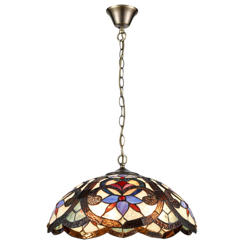 826-806-03 VELANTE Стиль Tiffany светильник подвесной, E27, 3x60W