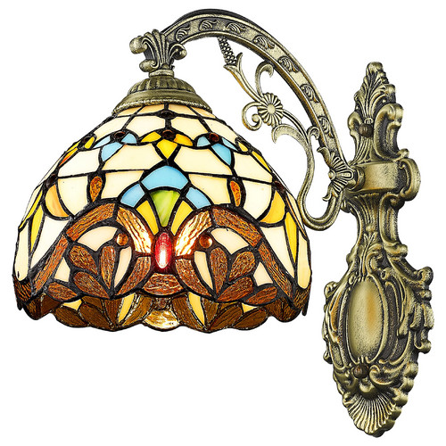 830-801-01 VELANTE Стиль Tiffany светильник настенный, E27, 60W