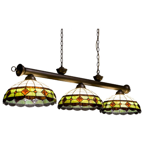 855-803-03 VELANTE Стиль Tiffany светильник подвесной, E27, 3x60W