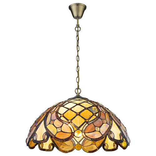 865-806-03 VELANTE Стиль Tiffany светильник подвесной, E27, 3x60W