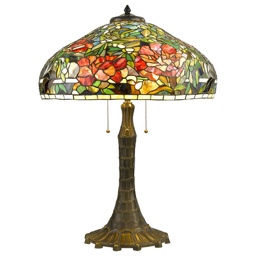 868-804-03 VELANTE Стиль Tiffany светильник настольный, E27, 3x60W