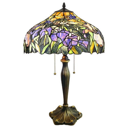 867-804-03 VELANTE Стиль Tiffany светильник настольный, E27, 3x60W
