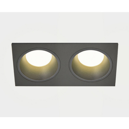 IT08-8013 black 3000K 2 шт + IT08-8015 black светильник встраиваемый с рамкой
