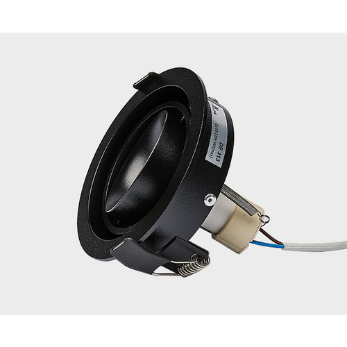 DE-313 black светильник встраиваемый поворотный