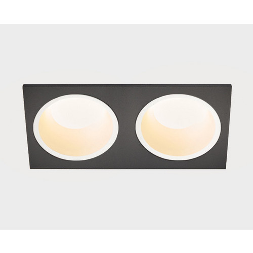 IT08-8013 white 3000K 2 шт + IT08-8015 black светильник встраиваемый с рамкой