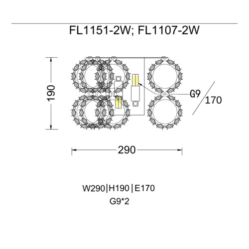 Бра Brilliance Gold FL1151-2W (FL1151-2W)