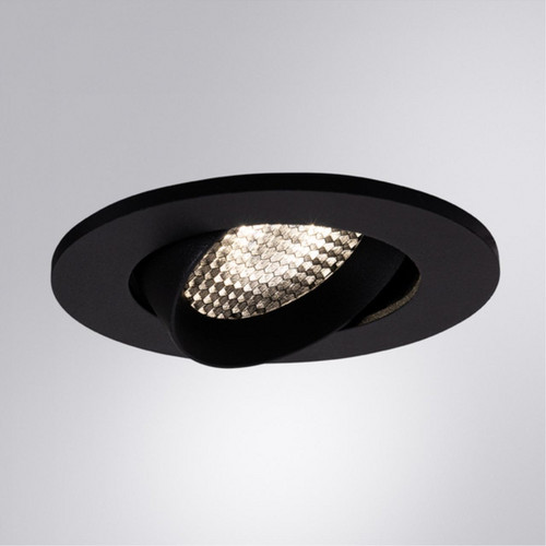 A2865PL-1BK Светильник потолочный встраиваемый FUJI для MR16 Ø88x35мм черный IP20 монтаж Ø75мм