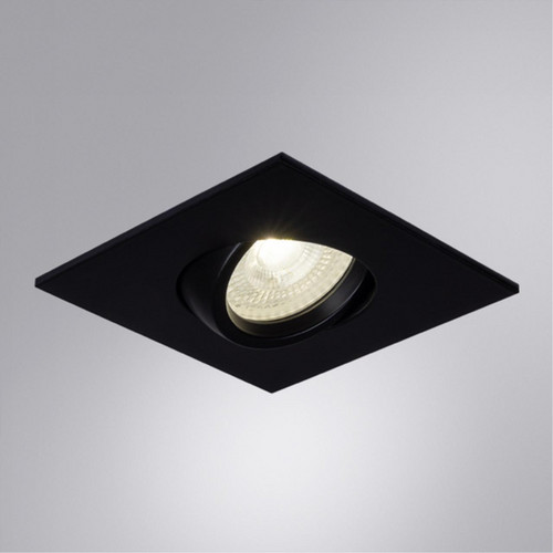 A2866PL-1BK Светильник потолочный встраиваемый GIRO для MR16 95x95×38мм черный IP44 монтаж Ø75мм