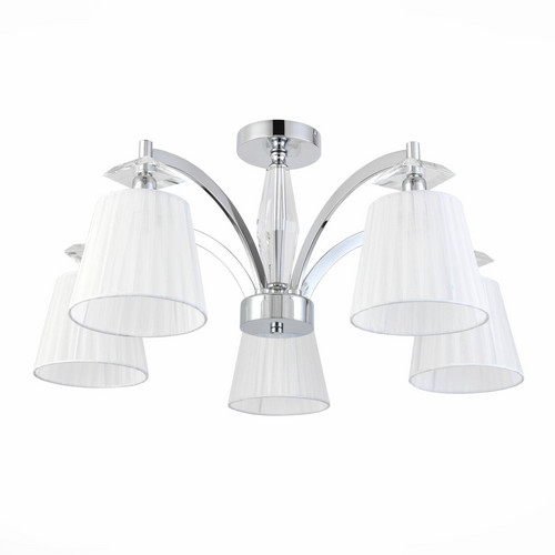 Уценка SL1756.102.05 Светильник потолочный ST-Luce Хром/Светло-серый E14 5*40W BELLO
