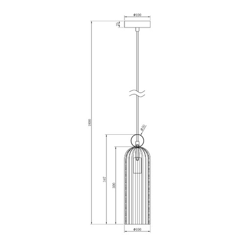 Подвесной светильник Maytoni MOD302PL-01W