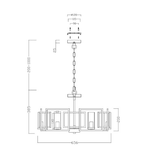 Подвесной светильник Maytoni H009PL-06G