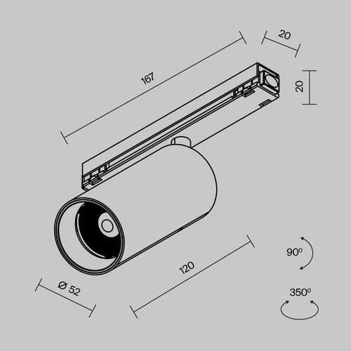 Уличный трековый светильник Outdoor O-TR02-1-S-15WB3K