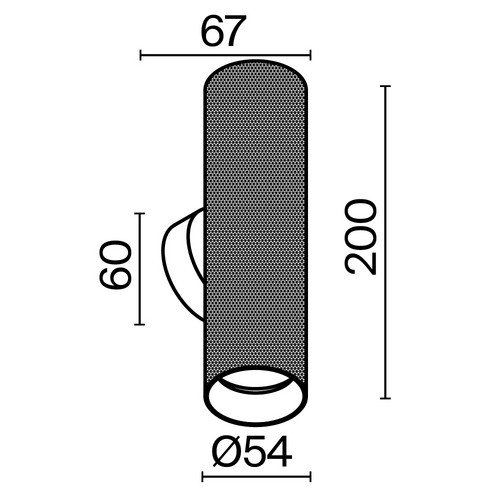 Настенный светильник (бра) Technical C080WL-02-GU10-B
