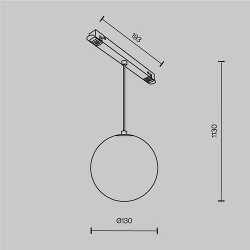Трековый подвесной светильник Technical TR039-2-5W3K