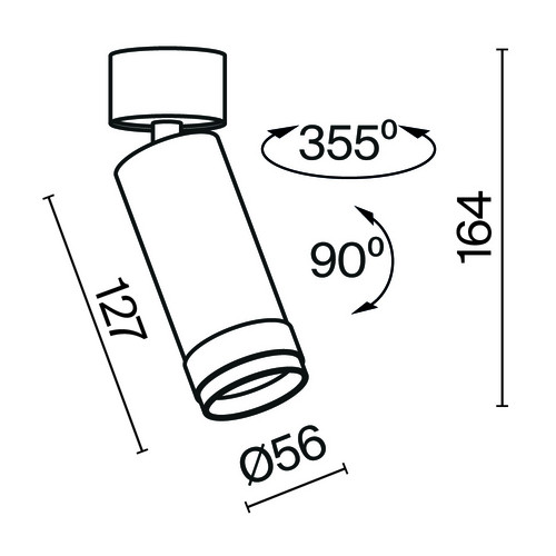 Потолочный светильник Technical C055CL-L12W4K-Z-B