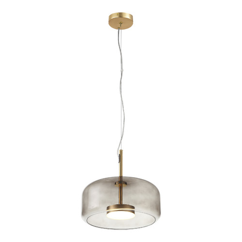 SL1053.243.01 Светильник подвесной ST-Luce Золотистый/Дымчатый LED 1*9W 3000K PALOCHINO