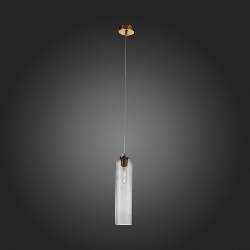 SL1145.343.01 Светильник подвесной ST-Luce Латунь/Дымчатый E27 1*60W CALLANA