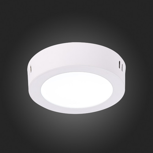 ST112.532.06 Светильник настенно-потолочный Белый LED 1*6W 3000K 330Lm Ra80 120° IP20 D110xH28 90-26 Накладные светильники