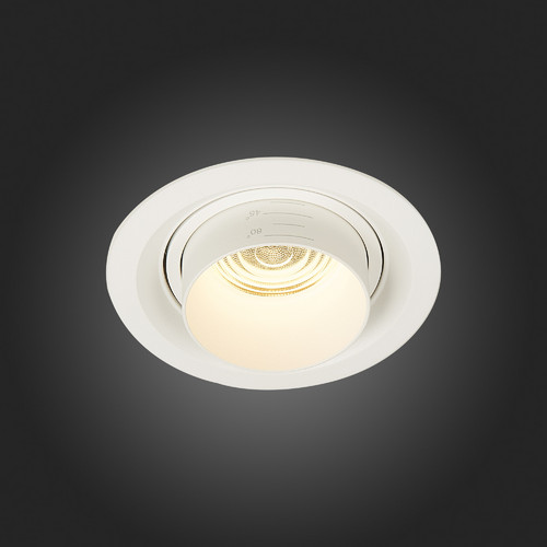 ST701.538.12 Св-к встр. Zoom Белый LED 1*12W 3000K 960Lm Ra90 15°-60° IP20 D115xH95 170-240V Встраиваемые светильники