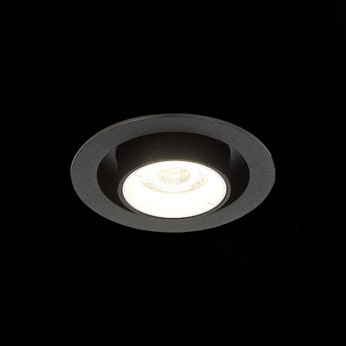 ST702.438.12 Св-к встр. Черный LED 1*12W 3000K 900Lm Ra80 24° IP20 D90xH92 180-240V Встраиваемые светильники