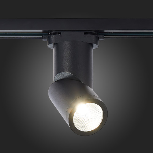 ST650.436.10 Св-к трек. Черный LED 1*10W 3000K 800Lm Ra>90 38° IP20 D60xH190 165-265V BASE