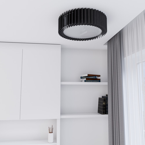 Rotor Chandelier S - дуб черный - вплотную к потолку